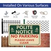 Polite Notice No Parking Please Leave Clear Signs Metal Reflective