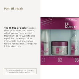 Salerm Cosmetics Hi Repair Kit (Shampoo 9.0 Ounce + Mask 8.6 Ounce + Finish 3.38 Ounce)