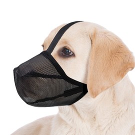 Miavers Dog Muzzle, Soft Mesh Covered Muzzles for Small, Medium, Large and X-Large Dogs, Muzzle with Adjustable Straps, Prevent Barking, Biting, and Accidental Ingestion (Black, X-Small)