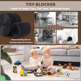 STAY GENT 8 cm x 3 m Toy Blocker Bed for Toys, Reusable Toy Blocker Under Sofa to Stop Things from Walking Under Furniture, Under Couch Blocker for Toys Home Accessories
