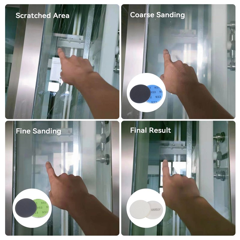 UerGlass New Glass Scratch Repair Kit Mesh Net Coarse Sanding
