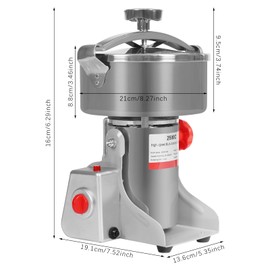2500g Electric Grain Grinder, 30,000r/min High Speed Multi-function Spice Grinder 4500W Commercial Stainless Steel Dry mill for grinding, cereals,seasonings,Chinese herbs