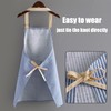 NyxSeat 1 Piece Striped Apron with Pockets Apron Baking Apron
