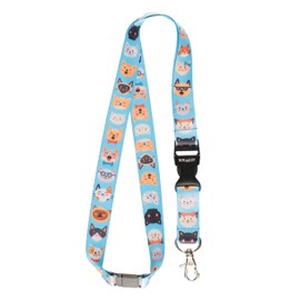 Lanyard Strap Multi-Coloured with Safety Clasp and Swivel Carabiner Hook