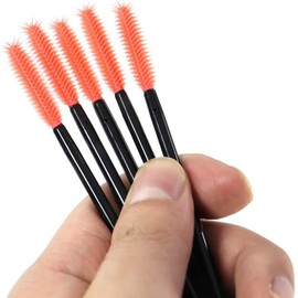 50 piezas/paquete de cepillos desechables de silicona para pestañas, varitas de rímel, aplicador, cepillo para cejas, suministros para extensiones de pestañas, herramientas de maquillaje (forma de tor