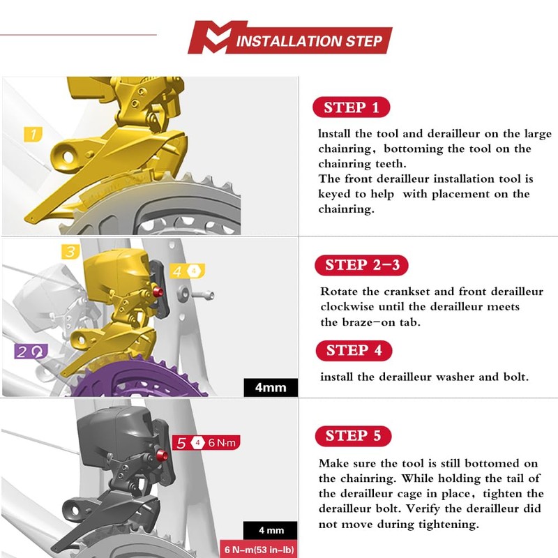 For Sram AXS Red Force Rival 12 Front Chainstay Installation