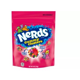 Rainbow Nerds Gummy Clusters Candy, Rainbow, Resealable 8 Ounce Bag