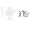 Design61 4 x Standard Folding Pins 11 x 41 mm