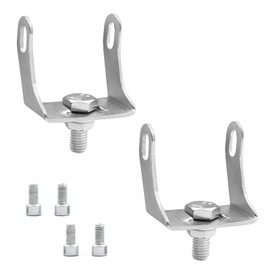 Biqing 2PCS Motorcycle Spotlight Mounting Brackets Stainless Steel Motorcycle Fog Light Brackets for Off-road Motorcycle Motorbike Bike Scooter Silver