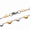 Pulsera Corazones Acero Inoxidable Dorado Y Plateado (Dorado con Plateado)
