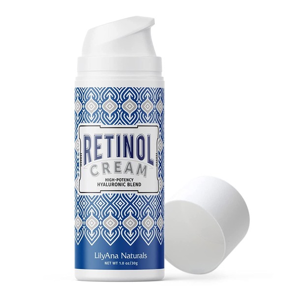 LilyAna Naturals Retinol Face Cream - Anti Aging Moisturizer, Wrinkle Reducer, Made in USA - 1oz