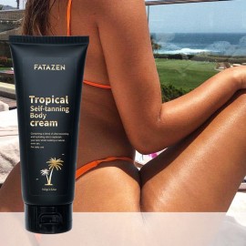FATAZEN/Customized Brand Private Label Natural 3 Hours Instant Dark Tanning Lotion Body Care Suntan Oil Skincare OEM Self Tanner Sunless Tanning Creamcolor: Black, net weight: 100g