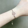 Lyfange 2PCS Spinning Flower Fidget Bracelet for Anxiety Rhinestone Flowers
