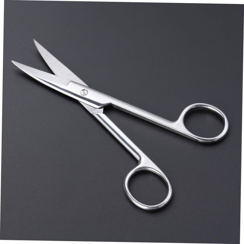 BIUDECO Professional Makeup Scissors Stainless Steel Curved Eyebrow Trimmer Cutting