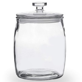 CATPOWER 2.5 Gallon Wide Mouth Glass Storage Jars with Lids - Large Cookie Jars for Kitchen, Ideal for Flour, Rice, Sugar, Pasta, and Candy