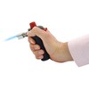 Fackelmann Küchengasbrenner, Flambierbrenner, Feuerzeug mit breitem Standfuß (Farbe: Schwarz/Rot/Silber), Menge: