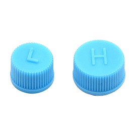 HHZL AC Low Pressure Port Cap AC Valve Caps R134a for Car Air Conditioning A/C System Recharge Kit Charging Port Leakproof Caps Dust Cover R134A High & Low Pressure Valve Cap Replacement(2PCS)