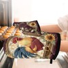 Biyejit Sunflower and Rooster Oven Mitts and Pot Holder Set
