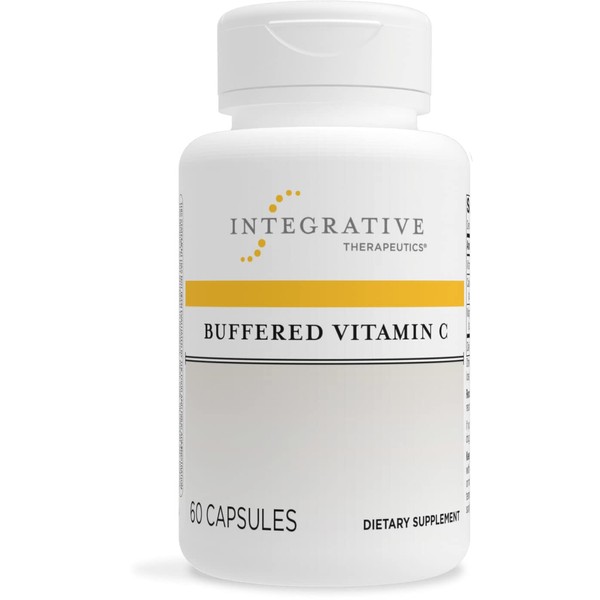 Integrative Therapeutics Buffered Vitamin C Capsules 1,000 mg - Immune Support Supplement* - Antioxidant Support* - Gentle Formula - Gluten Free - 60 Vegan Capsules