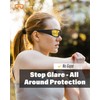 Bloomoak Night Driving Glasses, Wrap Around for Side Shields Provide