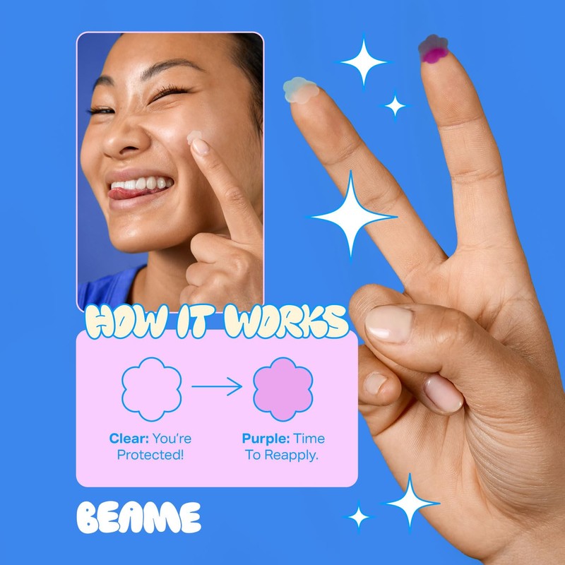 BEAME Under The Spotlight™ UV Detection Stickers — Sun Smart