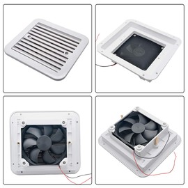 MACHSWON 12V Side Exhaust Outlet Unidirectional Dust proof Ventilation Fan RV Caravan Van Motorhome Side Air Vent Ventilation Cooling Exhaust Fan