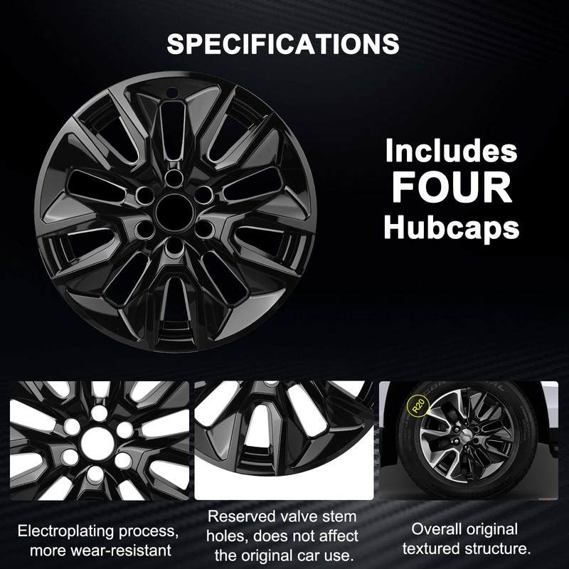 TULALUX Wheel Skins Compatible with Chey Silverado 1500; Tahoe; Suburban