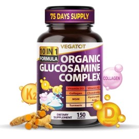VEGATOT Organic Glucosamine Complex  10-in-1 Formula, 150 Caps Ex 11/27