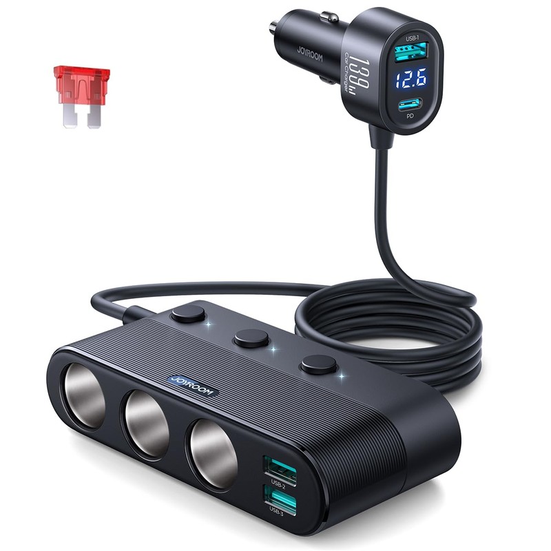 [2025 Upgraded] 7 in 1 Cigarette Lighter Adapter, JOYROOM 179W