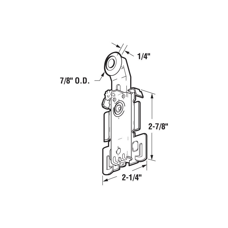 Prime-Line N 6550 Panel Wardrobe Door Roller, fits Acme Doors,