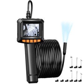 5M de Tubo,Endoscopio Industrial,Camara Endoscopica con Pantalla IPS de Alta Definición,Impermeable IP67,Boroscopio para Inspeccionar el Interior de A