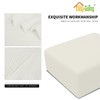 Easy-Going Stretch Square Ottoman Cover 30x30x15inch Cream
