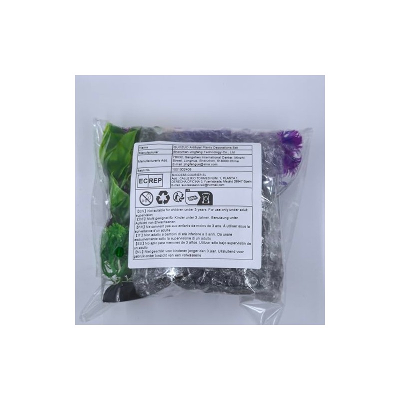 QUOZUO QUOZUO Fish Tank Accessories Artificial Plants, 9pcs Green Aquarium
