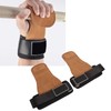 2PCS Weight Lifting Grips with Wrist Straps Cowhide SBR Full