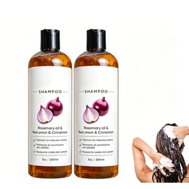 2PC Onion Shampoos, Champú De Cebolla Para Hombre Con Aceite De Romero, Cebolla Roja y Canela, Hidrata y Suaviza, Promueve Un Cabello Más Grueso y... 