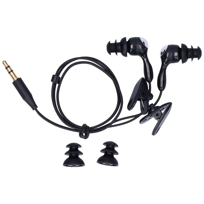 3.5mm Plug WaterproofInEar, Underwater Earbuds with 2 Clips and Replace