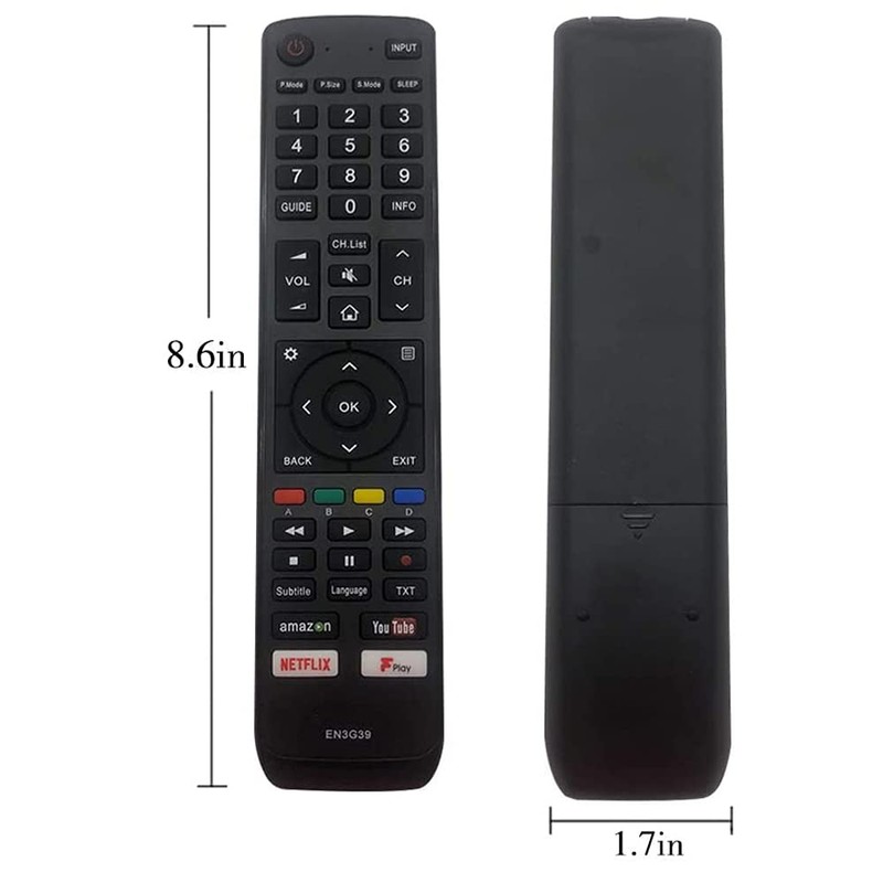 New Replacement EN3G39 Hisense TV Remote for Hisense LED LCD