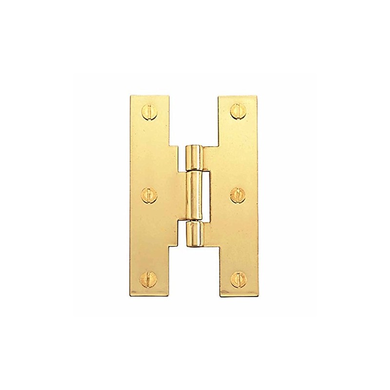 Renovators Supply Manufacturing Brass H Cabinet Hinges, 3 Inches, Modern,