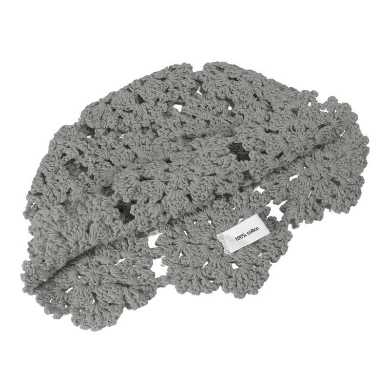 ZLYC Women's Crochet Cotton Beanie Hat, gray