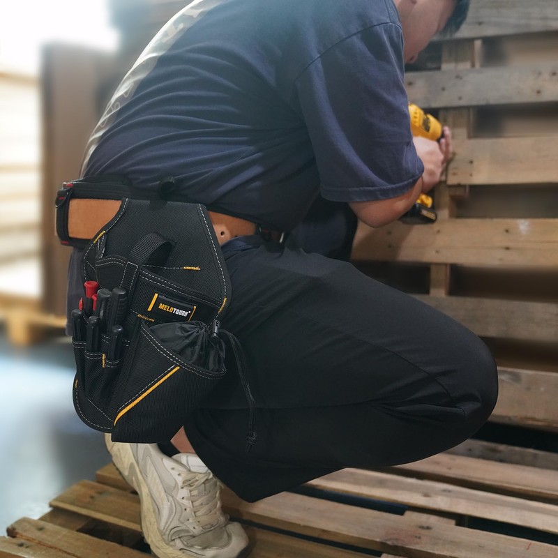 MELOTOUGH Drill Holster Impact Driver Holster with Bit Pouch Heavy