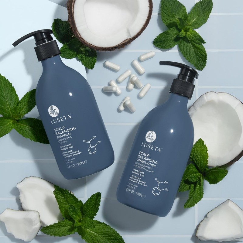 Luseta Salicylic Acid Shampoo and Conditioner Set for Men and