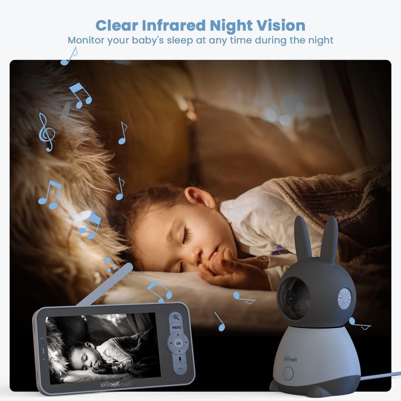 ieGeek 2K Baby Monitor (Moniteur Bébé), 360° AI & Cry