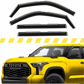 Extra Durable Window Deflectors In-Channel Window Visors Rain Guards Fit for Toyota Tundra 2022-2024 CrewMax, Sun Visors, Wind Vent Visors, Window vent shades, Exterior Car Accessories - 4 pcs. AG0294