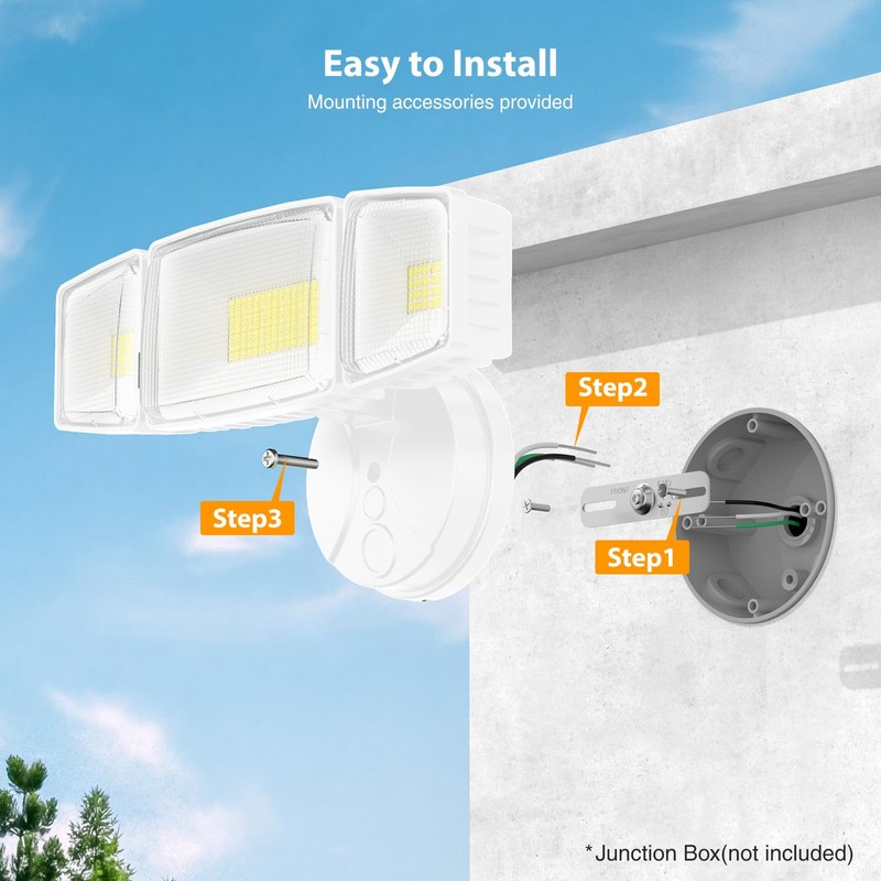 Onforu 80W 9000LM Flood Lights Outdoor, Brightness Security LED Flood