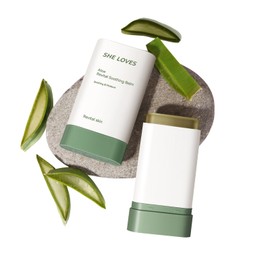 Aloe Vera Soothing Stick - Hydrating Gel Cream for Sensitive Skin, Repair & Moisturize, Portable Face Moisturizer for Dry & Irritated Skin