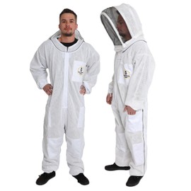 FOREST BEEKEEPING SUPPLY - 3 Layer Ventilated Bee Suit for Apiarist, Breathable & Durable - Protection and Safety for All Beekeepers(Large)