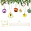 200pcs Christmas Ornament Hanger String, Metallic Cord Tinsel Rope Ornament