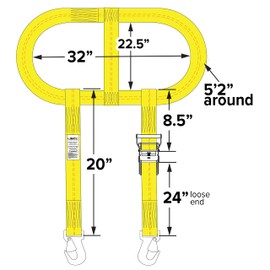 US Cargo Control Tow Dolly Basket Straps with Flat Snap Hooks and Ratchets (4-Pack), Tow Dolly Straps Fit Tires 14-17 Inches, 12,000 LBS Break Strength, Tire Bonnet Tiedowns to Haul and Tow