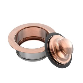 Sink Flange for Garbage Disposal and Sink Stopper Stainless Steel Fit Universal 3-1/2 Inch Standard Sink Drain Openings Kitchen Sink Garbage Disposal Replacement Accessories (Antique Copper)