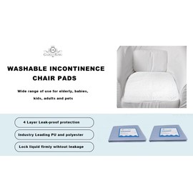 Washable Reusable Incontinence Chair Seat Pad Absorbency Protector Mat Cushion Car Elderly Sheet Anti Wet Absorbent High Absorbency Wetting Sheet Leak Proof Protection Cot Topper Wheelchair (2)